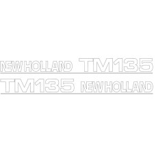 Typenschild - Schriftzug - Aufkleber passend für Ford / New Holland TM135 Typenschild - Schriftzug - Aufkleber passend für Ford / New Holland TM135