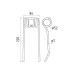 5x Federzinken Pick-up Länge 220mm, Breite 84mm, Ø7mm - Ersatz für BMV 6250066