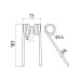 5x Federzinken - Pick-up Länge:183mm für Ford / New Holland HEADER - 84392367