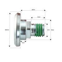 10x Messerklingen-Halter M12x1.25x26mm für Fella SM1100 SM165 SM167 SM168 SM206