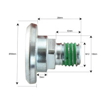 10x Messerklingen-Halter M12x1.25x26mm für Fella SM1100 SM165 SM167 SM168 SM206