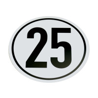 Geschwindigkeits-Aufkleber 25KM/H