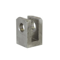 Zylinderanschweißgabel Bohrung 30mm, Höhe 75mm, Breite und Gabel außen 60mm