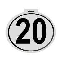 Kilometerschild Folie selbstklebend 20 Km/h - Durchmesser 20cm