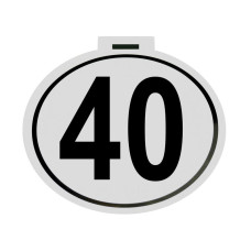 Kilometerschild Folie 40 Km/h - Durchmesser 20cm