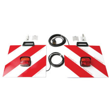 Halogen Warntafelsatz beidseitig mit Beleuchtung 12V, Rechts und Links