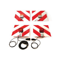 Halogen Warntafelsatz beidseitig mit Beleuchtung 12V, Rechts und Links