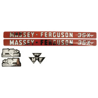 Aufkleber Aufklebersatz Haubenaufkleber Typenschild für Massey Ferguson MF 35X