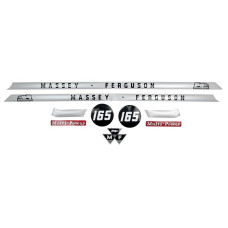 Aufkleber Aufklebersatz Haubenaufkleber Typenschild für Massey Ferguson MF 165