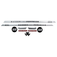 Aufkleber Aufklebersatz Haubenaufkleber Typenschild für Massey Ferguson MF 168