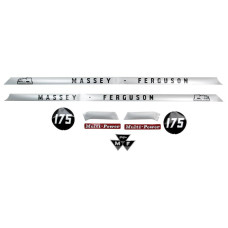 Aufkleber Aufklebersatz Haubenaufkleber Typenschild für Massey Ferguson MF 175