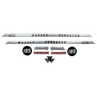 Aufkleber Aufklebersatz Haubenaufkleber Typenschild für Massey Ferguson MF 185