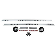 Aufkleber Aufklebersatz Haubenaufkleber Typenschild für Massey Ferguson MF 185