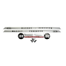Aufkleber Aufklebersatz Haubenaufkleber Typenschild für Massey Ferguson MF 188