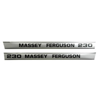 Aufkleber Aufklebersatz Haubenaufkleber Typenschild für Massey Ferguson MF 230