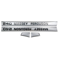 Aufkleber Aufklebersatz Haubenaufkleber Typenschild für Massey Ferguson MF 240