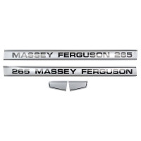 Aufkleber Aufklebersatz Haubenaufkleber Typenschild für Massey Ferguson MF 265