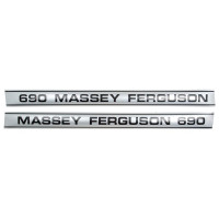 Aufkleber Aufklebersatz Haubenaufkleber Typenschild für Massey Ferguson MF 690