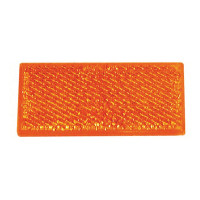 6x Rechteckige Reflektoren selbstklebend Gelb