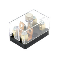 Sicherungsdose für Keramik- Sicherungen 2-fach