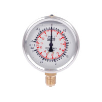 Glyzerin-Manometer 1/2'', -1 bis +3 bar