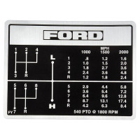 Schaltschema für Ford / New Holland 231 420 535 2000 3055 3600 4140 5100 6600 7700