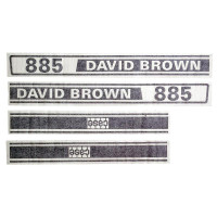 Typenschild - Schriftzüge - Aufkleber für David Brown 885