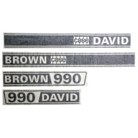 Typenschild - Schriftzüge - Aufkleber für David Brown 990 - K949207, K947733