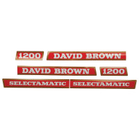 Typenschild - Schriftzüge - Aufkleber für David Brown 1200 Selectamatic