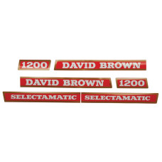 Typenschild - Schriftzüge - Aufkleber für David Brown 1200 Selectamatic