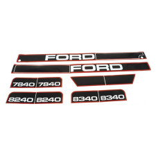 Typenschild - Schriftzug - Aufkleber für Ford / New Holland 7840, 8240, 8340 Typenschild - Schriftzug - Aufkleber für Ford / New Holland 7840, 8240, 8340