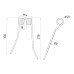 20x Federzinken - Heuwender Links für PZ Haybob, Haybob 300 - 436002 PZ110