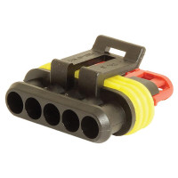 5x Blockverbinder-Stecker 5-fach / Elektrik-Verbinder