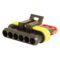 5x Blockverbinder-Stecker 6-fach / Elektrik-Verbinder