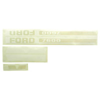 Typenschild - Schriftzug - Aufkleber passend für Ford / New Holland 7600