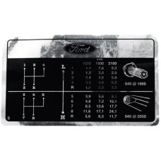Aufkleber Gangschaltung für Fordson / Ford 2000 2600 3600 4000 5000 5600 7000