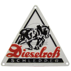 Emblem Dieselroß , Alu für Kotflügel für Fendt F 12 F 15 F 20 F 24 F 25 F 28