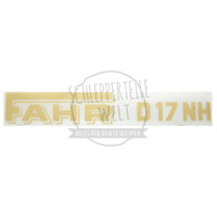 Schriftzug passend für Fahr D 17