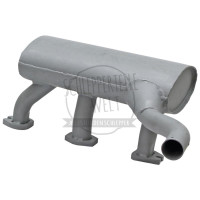 Auspufftopf mit Krümmer für Mercedes-Benz 800 Seitenschaltung OM 314 Trac 700