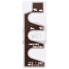 Aufkleber , Untersetzter, Kriechgang, braun für Mercedes-Benz 1400 1500 1600