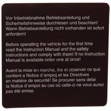 Aufkleber Bedienungsanleitung, braun für Mercedes-Benz 1400 1500 1600 1800
