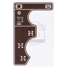 Aufkleber Handbremse, Startpilot, Allrad, braun für Mercedes-Benz 800 900 1000