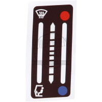 Aufkleber Heizungsregler, braun für Mercedes-Benz 800 900 1000 1100 Trac 700