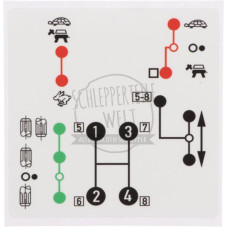 Aufkleber Schaltschema passend für Mercedes-Benz 700 800 900 Trac 65/70