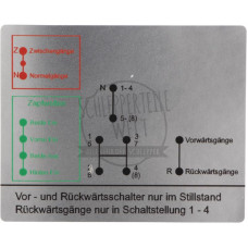 Aufkleber Schaltschema passend für Mercedes-Benz 700 800 900 Trac 65/70