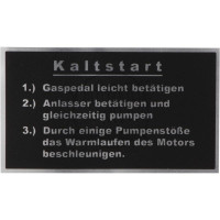 Aufkleber Kaltstart passend für Mercedes-Benz 700 800 900 Trac 65/70