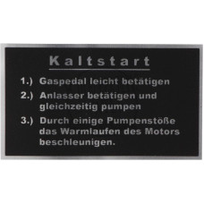 Aufkleber Kaltstart passend für Mercedes-Benz 700 800 900 Trac 65/70