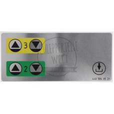 Aufkleber Hydraulikanschlüsse vorne für Mercedes-Benz 700 800 900 Trac 65/70