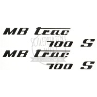 Aufklebersatz Motorhaube MB Trac 700 S links und rechts, Mittelschalter