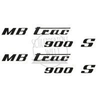 Aufklebersatz Motorhaube MB Trac 900 S links und rechts, Mittelschalter